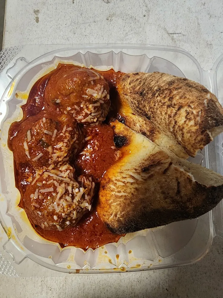 Meatballs and Sauce Side